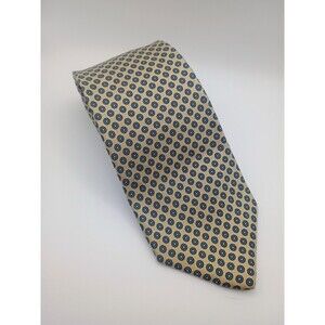 Vintage Guccini Tie Italian Hand Made Silk Floral Classic Designer Necktie